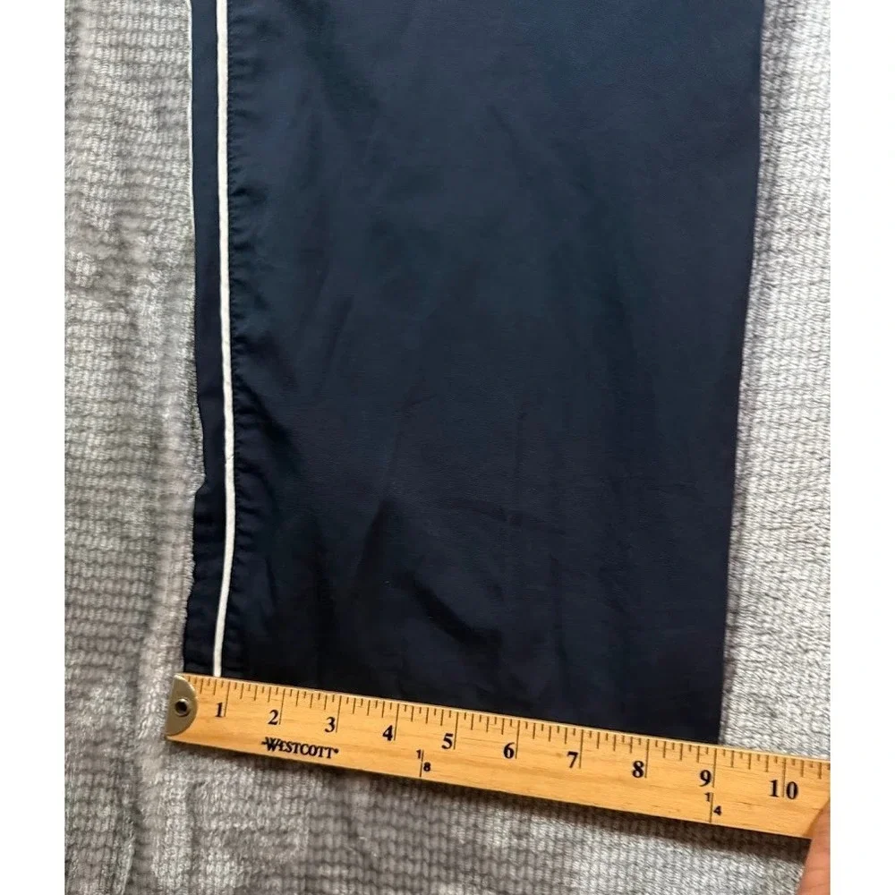 Nike Fit‎ Dry Track Pants Navy Blue White Piping XL Mens Small Split Hem 36X32